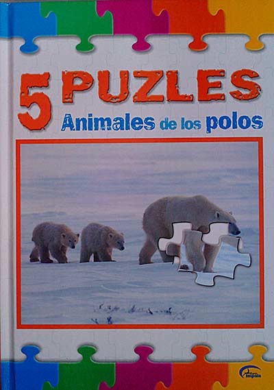 5 puzles. Animales de los polos