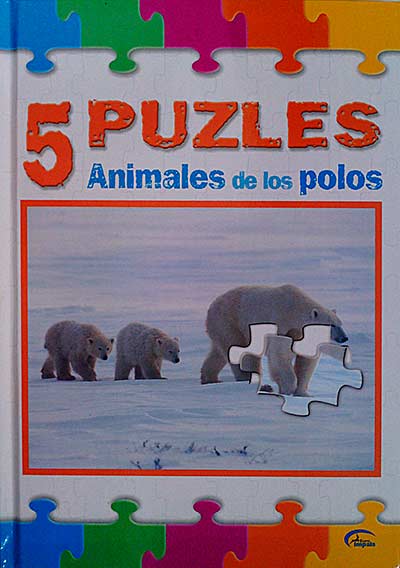 5 puzles. Animales de los polos