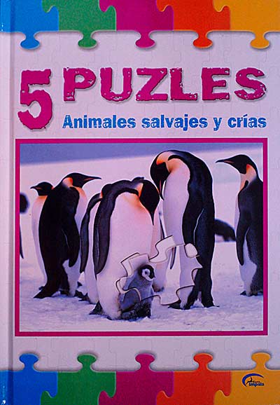 5 puzles. Animales salvajes y crías