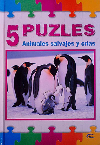 5 puzles. Animales salvajes y crías