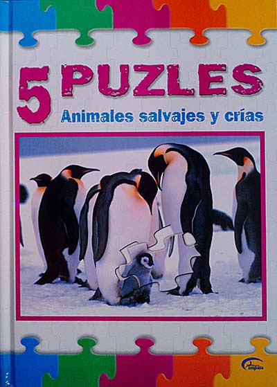 5 puzles. Animales salvajes y crías