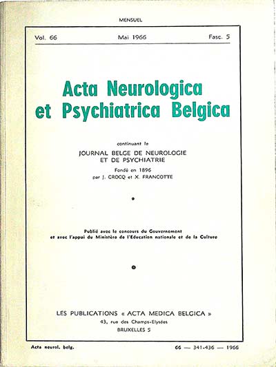 Acta Neurológica et Psychiatrica Bélgica