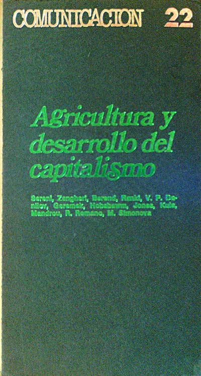 Agricultura y desarrollo del Capitalismo