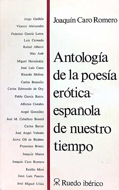 Antología de la poesía erótica española de nuestro tiempo