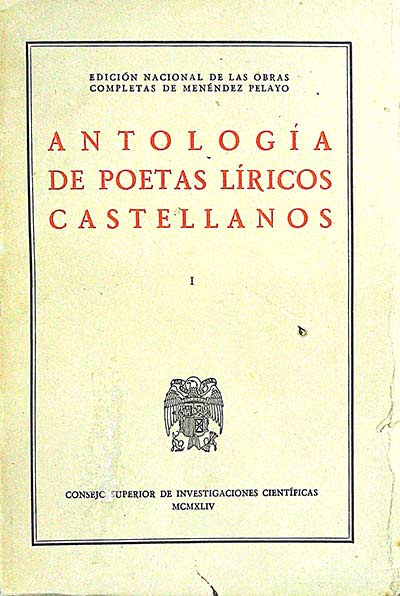 Antología de poetas líricos Castellanos I