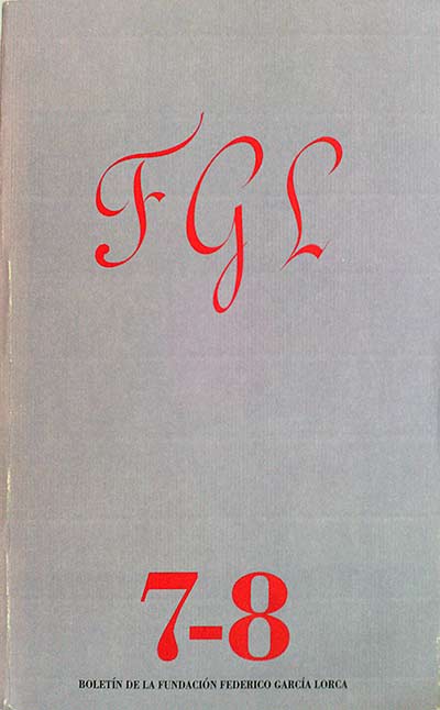 Boletín de la fundación Federico García Lorca, 7-8
