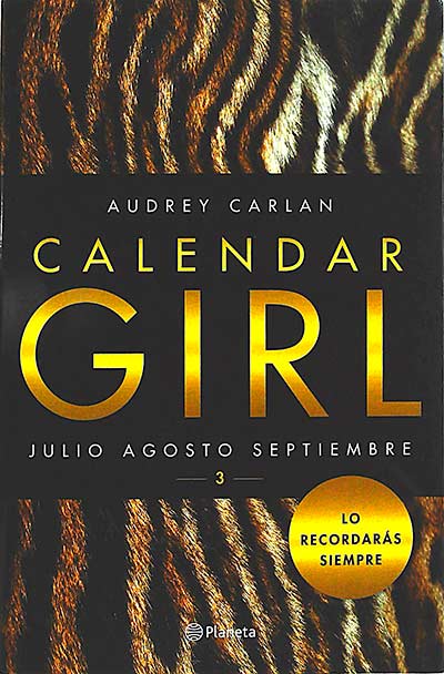 Calendar girl 3. Julio, Agosto, Septiembre
