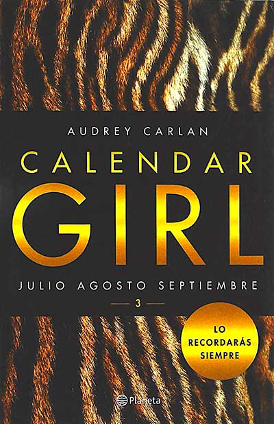 Calendar girl 3. Julio, Agosto, Septiembre