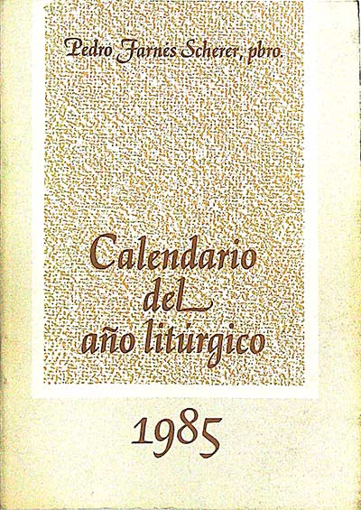 Calendario del año litúrgico 1985