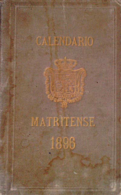 Calendario Matritense para el año 1896