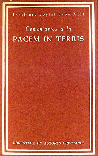 COMENTARIOS A LA PACEM IN TERRIS
