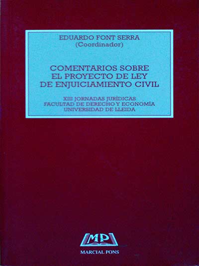 Comentarios sobre el proyecto de ley de enjuiciamiento civil