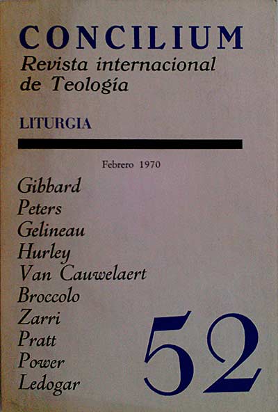 Concilium 52. Revista internacional de Teología
