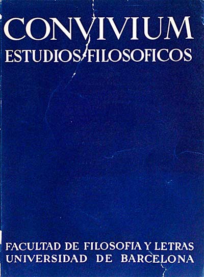 Convivium. Estudios filosóficos 