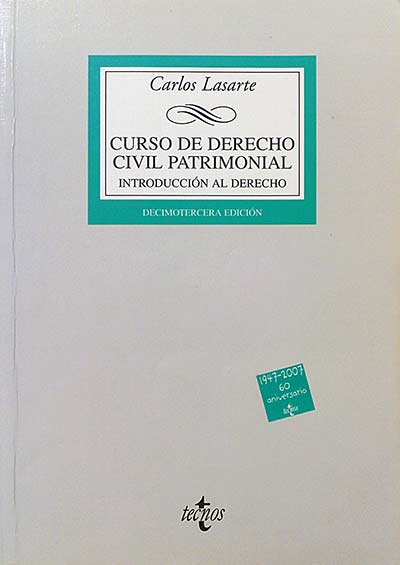 Curso de Derecho Civil Patrimonial. Introducción al Derecho. 