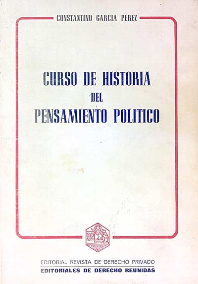 Curso de historia del pensamiento político