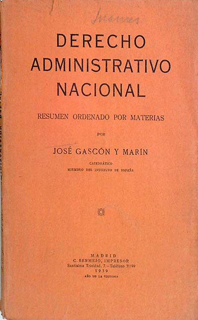 Derecho administrativo nacional