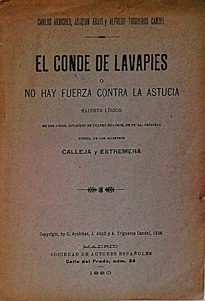 El conde de Lavapiés o No hay fuerza contra la astucia