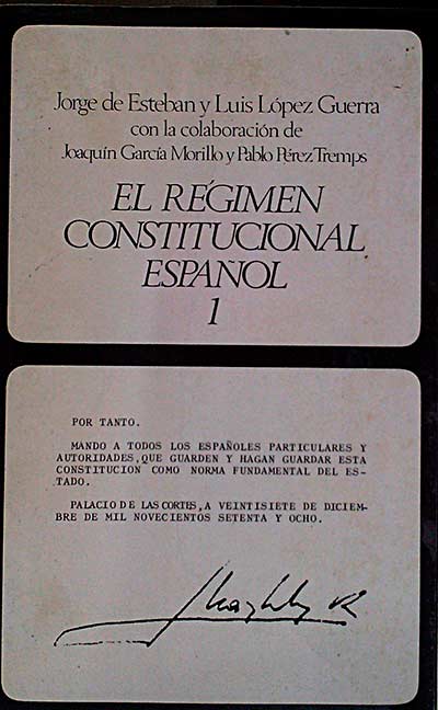 El régimen constitucional español 1