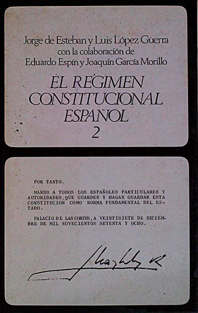 El régimen constitucional español 2