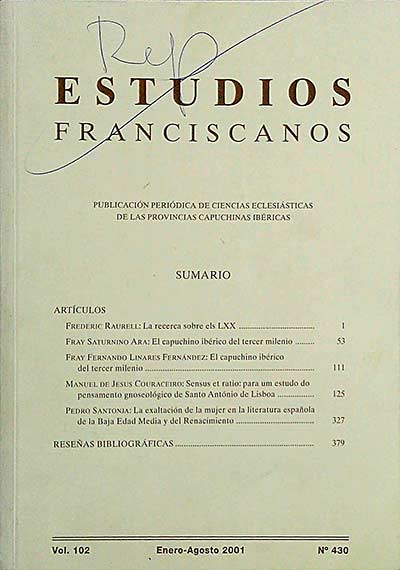 Estudios Franciscanos. Vol 102