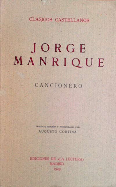 Jorge Manrique Cancionero