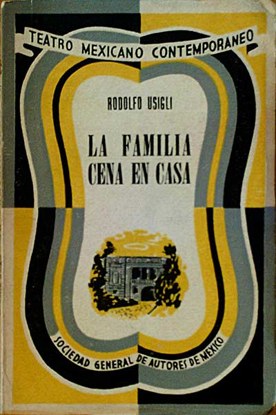 La familia cena en casa