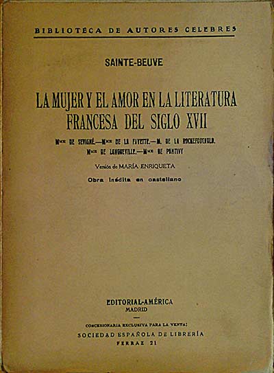 La mujer y el amor en la literatura francesa del siglo XVII