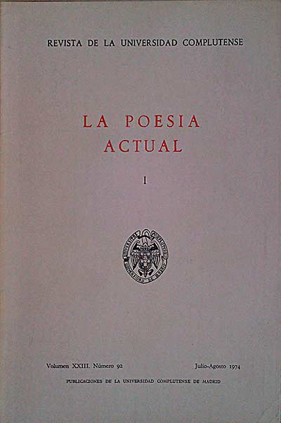 La poesía actual I