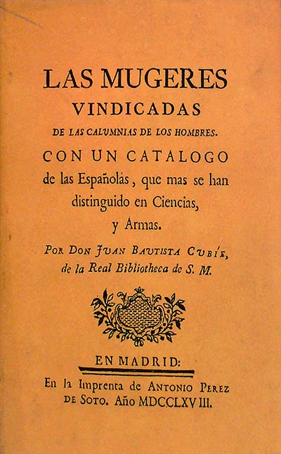 Las mujeres vindicadas de las calumnias de los hombres