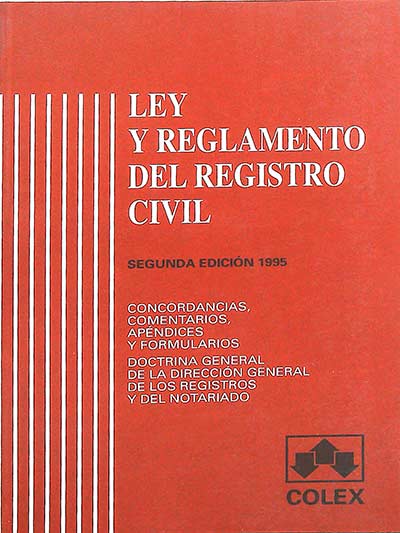 Ley y reglamento del registro civil