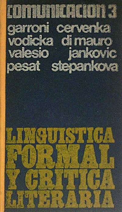 Lingüística formal y crítica literaria