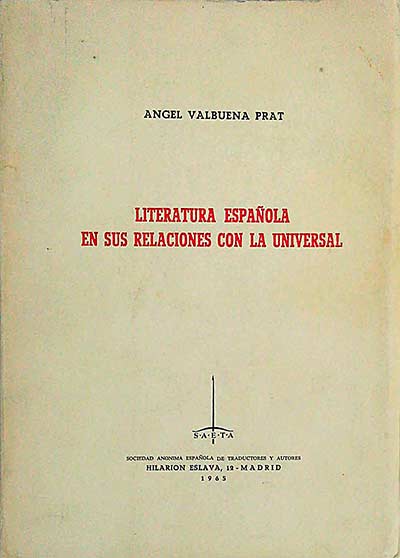 Literatura española en sus relaciones con la universal