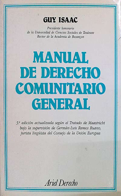 Manual de derecho comunitario general