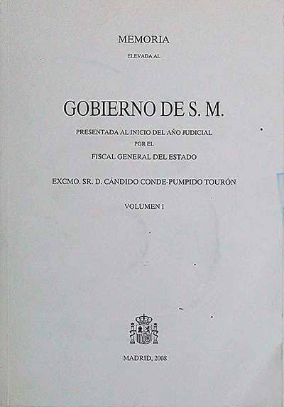 Memoria elevada al Gobierno de S. M. Volumen I