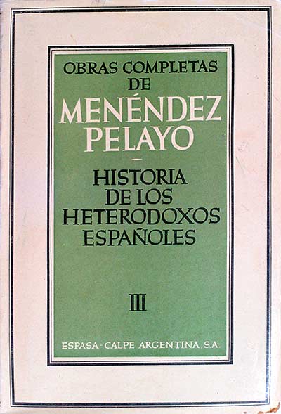 Obras completas de Menéndez Pelayo III