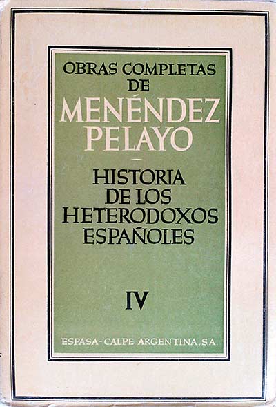 Obras completas de Menéndez Pelayo IV