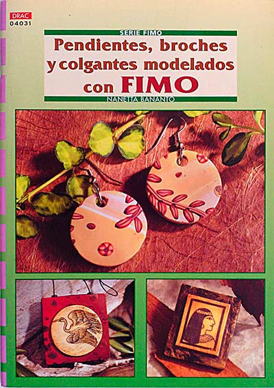 Pendiente, broches y colgantes modelados con Fimo
