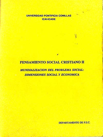 Pensamiento social cristiano II