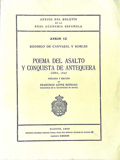 Poema del asalto y la conquista de antequera