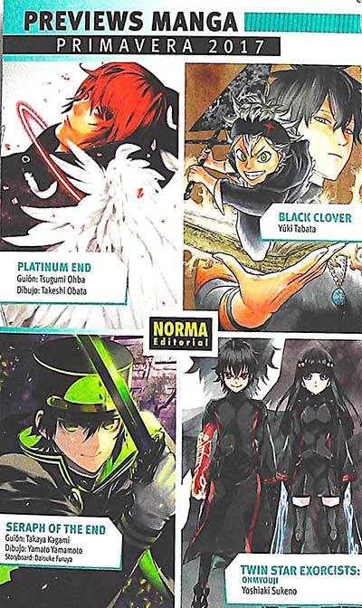 Previews Manga. Primavera 2017