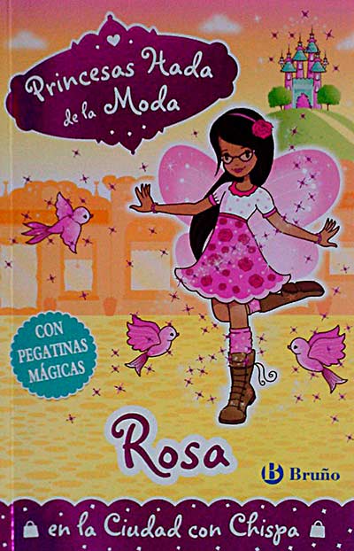 Princesas hada de la moda en la ciudad con chispa. Rosa