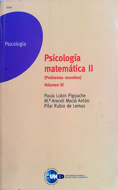 Psicología matemática II Problemas resueltos Volumen III