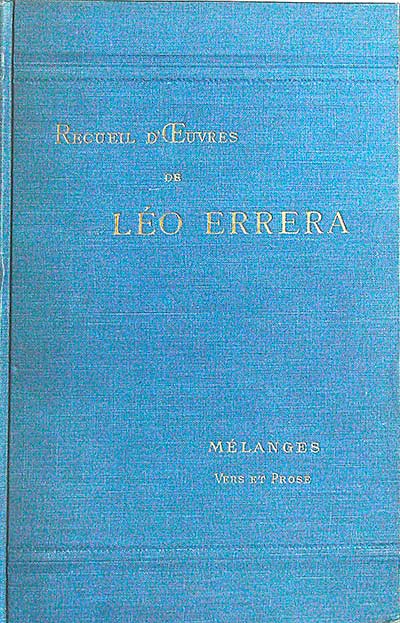 Recueil D'Ceuvre de Léo Errera. Mélanges