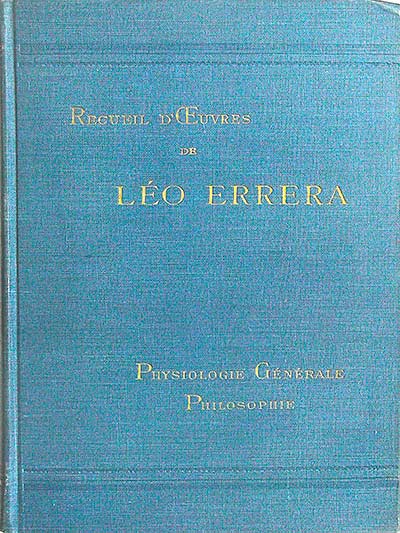 Recueil D'Ceuvre de Léo Errera. Philosophie