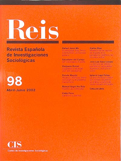 Reis. Revista española de Investigaciones Sociológicas. Nº98