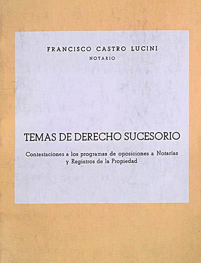 Temas de derecho sucesorio 