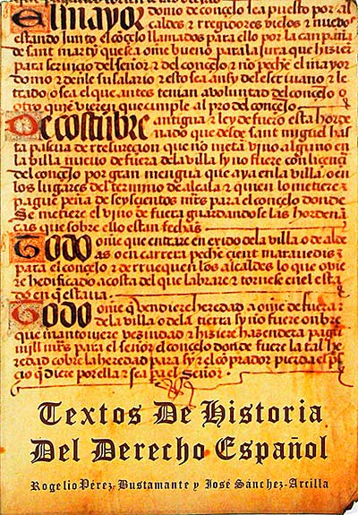 Textos de Historia del Derecho Español